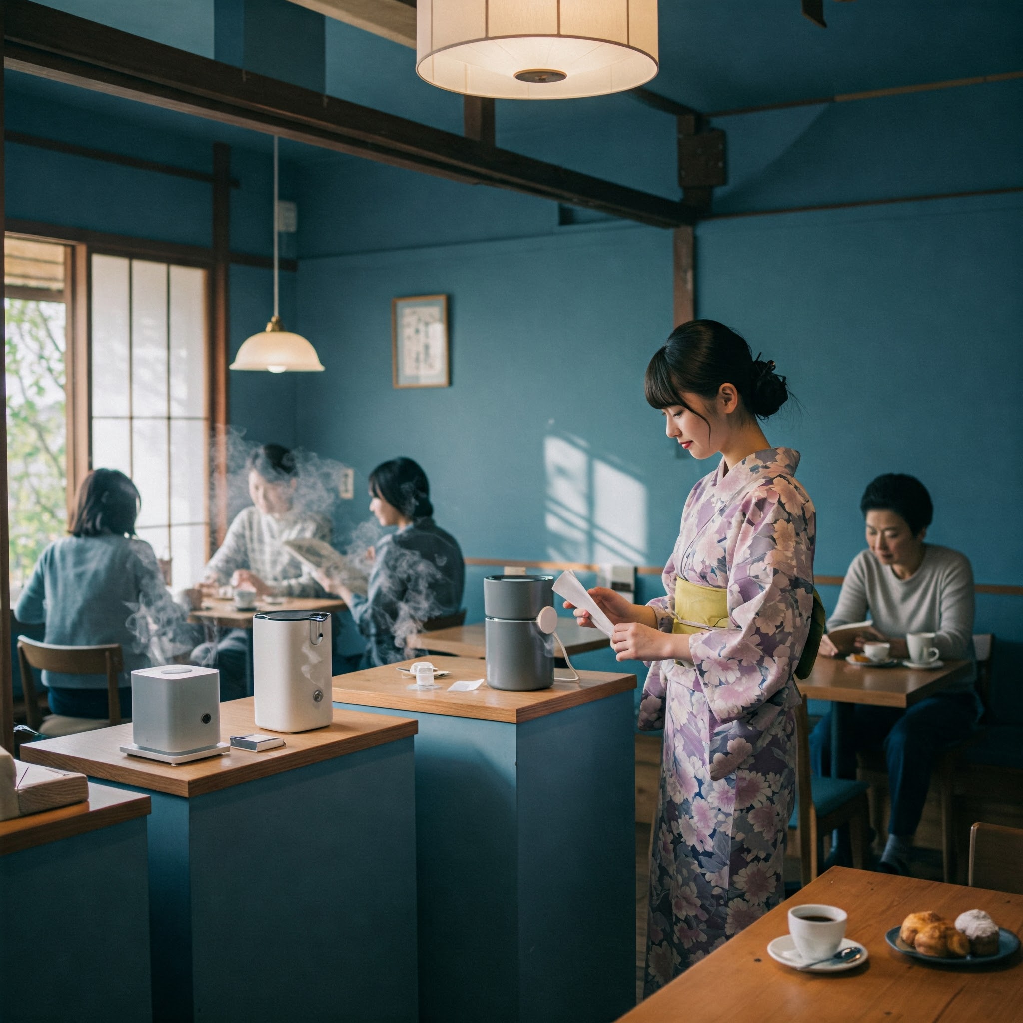 カフェのテーブルに置かれたmitecoのカード